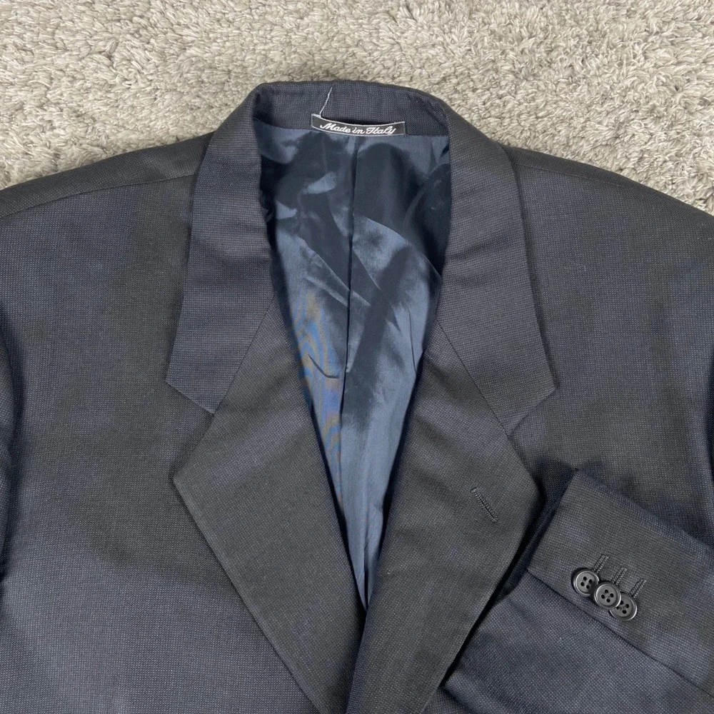 Giorgio Armani Le Collezioni Blazer Mens‎ 42R Black Wool Sport Coat Jacket Italy